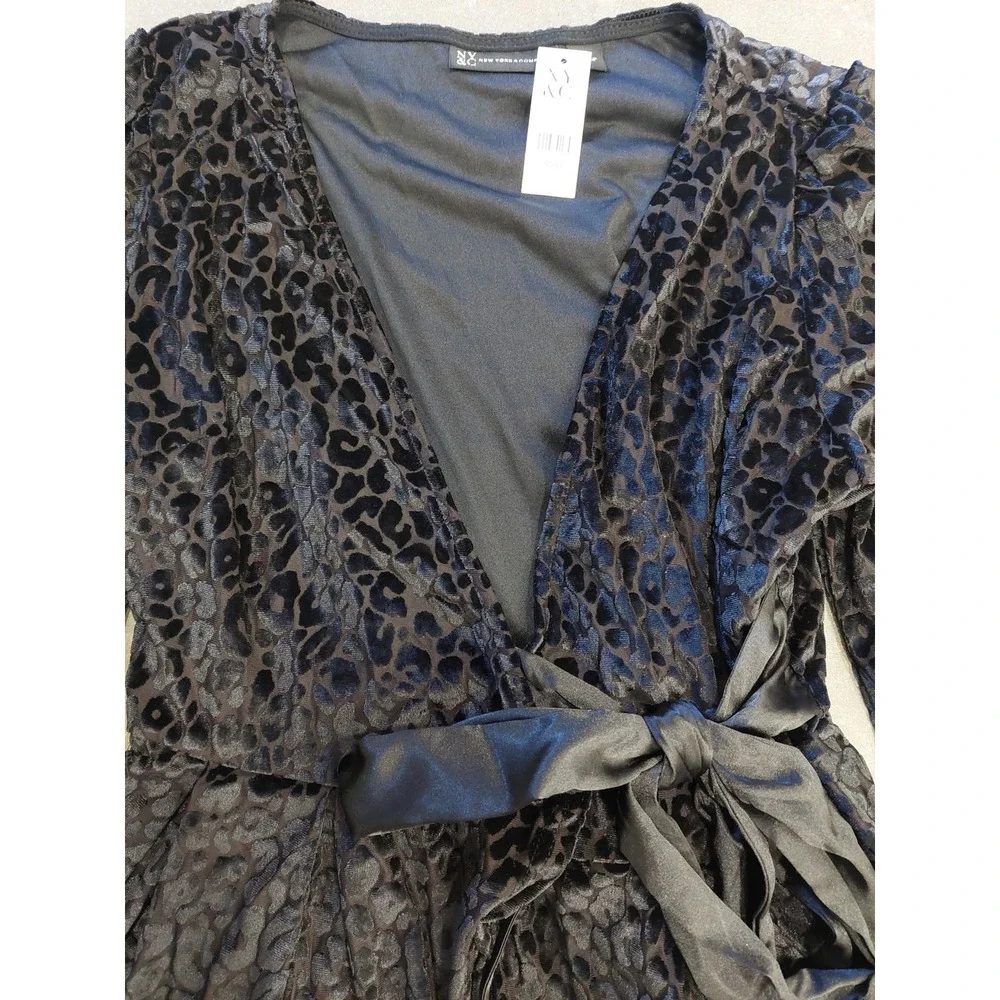 Womens N&C Black Size Small Wrap Top - Picture 3 of 5